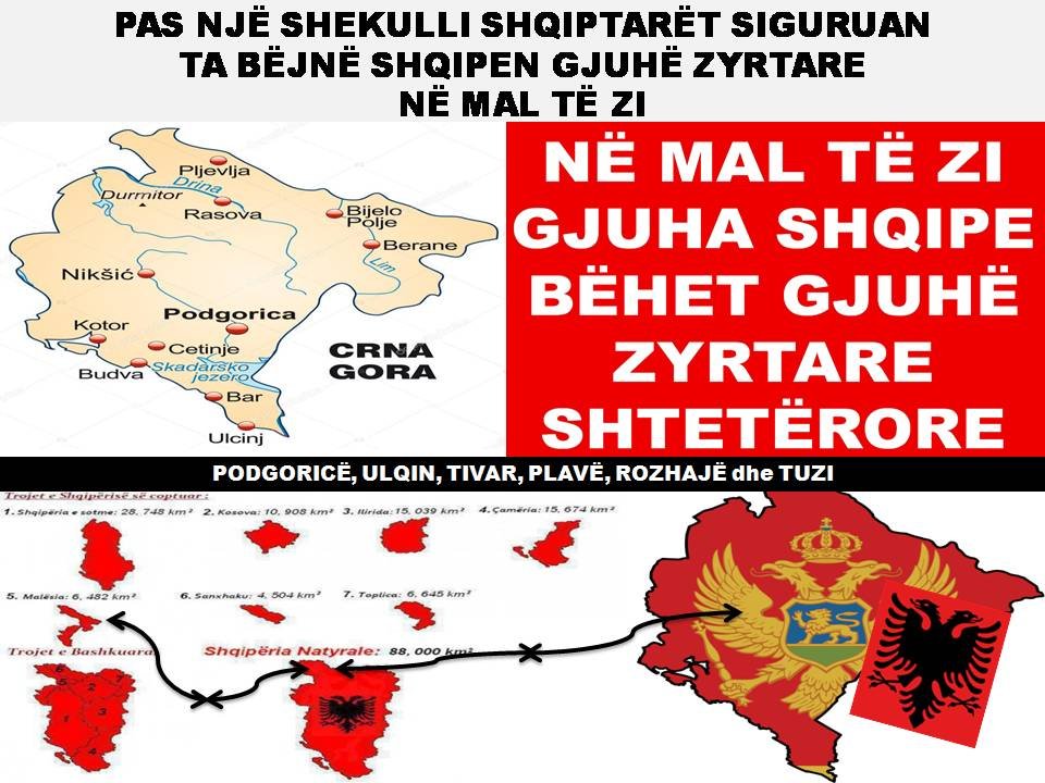 GJUHA SHQIPE-GJUHË ZYRTARE SHTETËRORE NË MAL TË ZI