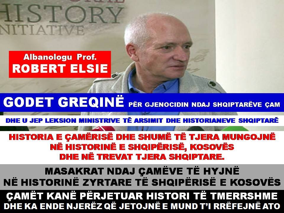 ROBERT ELSIE GODET GREQINË DHE U JEP LEKSION MINISTRIVE TË ARSIMIT DHE HISTORIANEVE SHQIPTARË