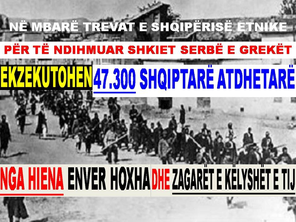 HIENA ENVER HOXHA ME KËLYSHËT E TIJ EKZEKUTOJNË 47.300 SHQIPTARË PËR TË NDIHMUAR SHKIET SERBË E GREKËT