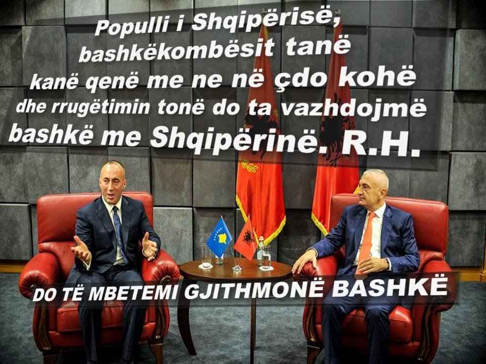 Rrugëtimin tonë do ta vazhdojmë bashkë me Shqipërinë, do të mbetemi gjithmonë bashkë.