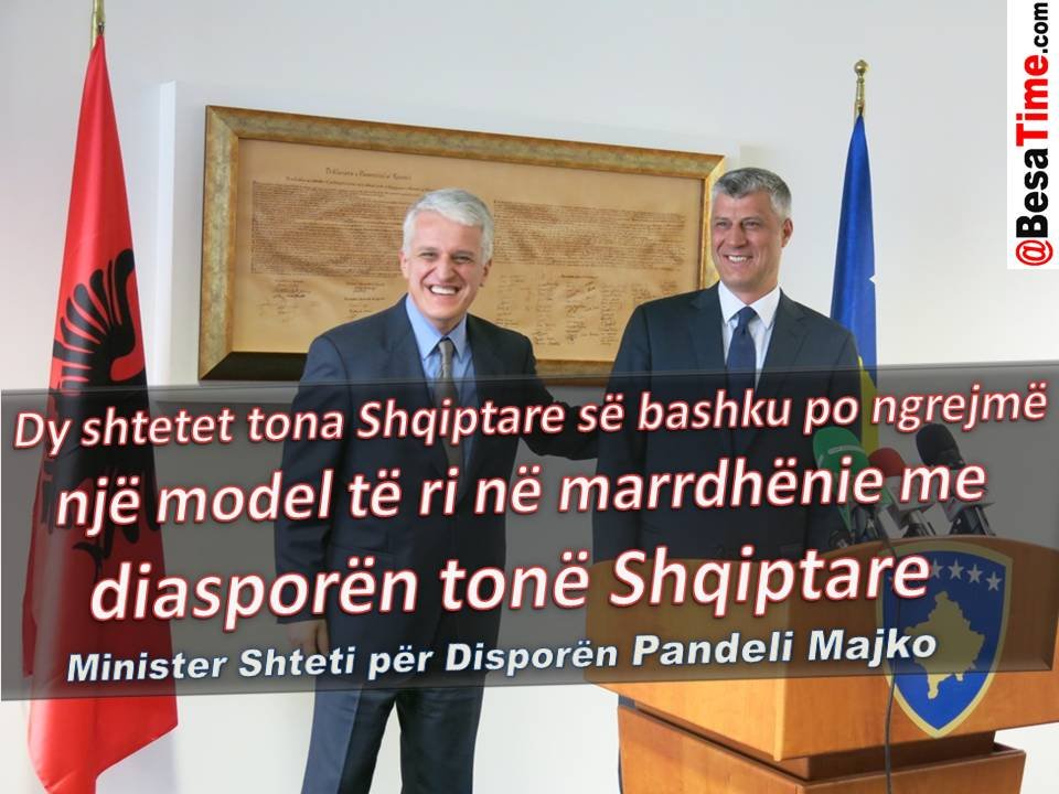 Pandeli Majko: Dy shtetet tona Shqiptare së bashku po ngrejmë një model të ri në marrdhënie me diasporën tonë Shqiptare