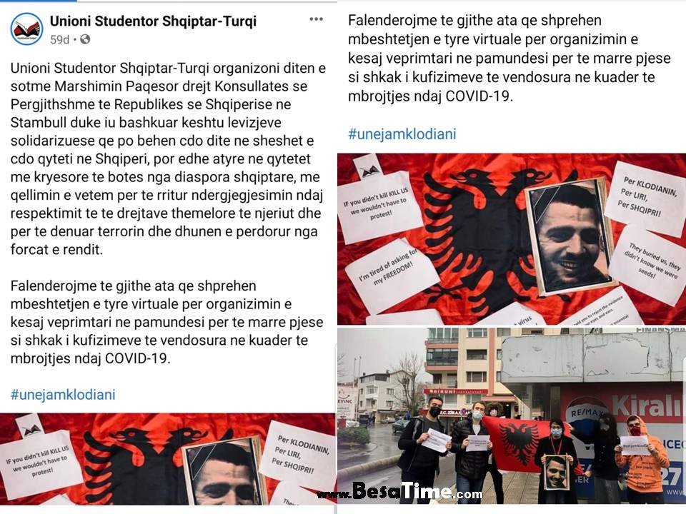 Ashtu si në çdo cep të botës edhe Shqipëtarët e Turqisë i bashkohen protestave të Tiranës.