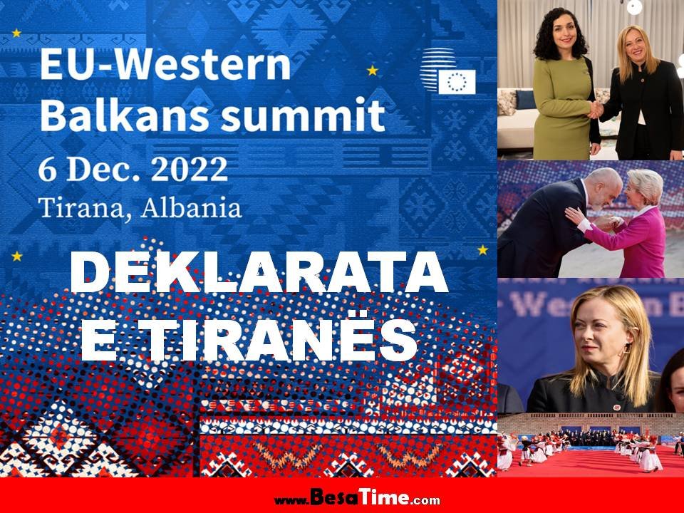 DEKLARATA E SAMITIT BE-BALLKANI PERËNDIMOR, TIRANË 6 DHJETOR 2022